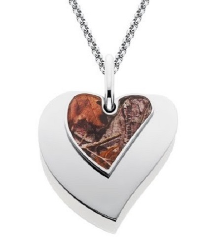 Realtree heart pendant with - pendant,