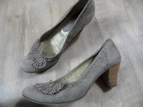 Escarpins daim olive - escarpins,