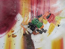 Tableau Huile Abstrait Coloré