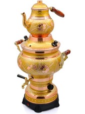 %100 Cuivre Samovar Gold TEA