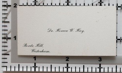 Antique calling card horace - antique,