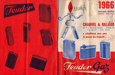 PARIS (X°) BRIQUETS / FEUDOR à gaz "CHAUVEL & BILLAUD" Catalogue en 1966
