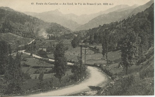 Carte postale route - carte, du