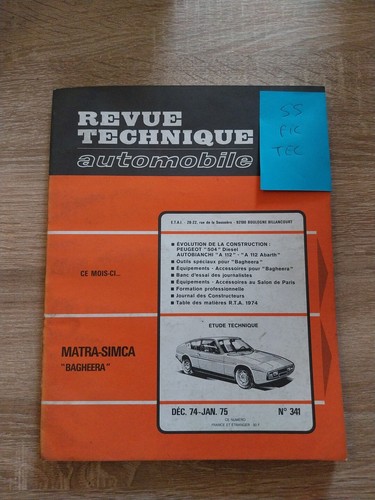 Revue technique matra - revue,