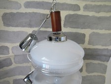 Année 60 -  suspension Vintage - MAZZEGA Murano Italie - verre et bois  - en TBE