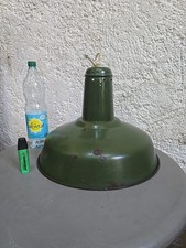 Lampe Industrielle Gamelle Suspension Verte Métal Tôle émaillée Atelier Usine