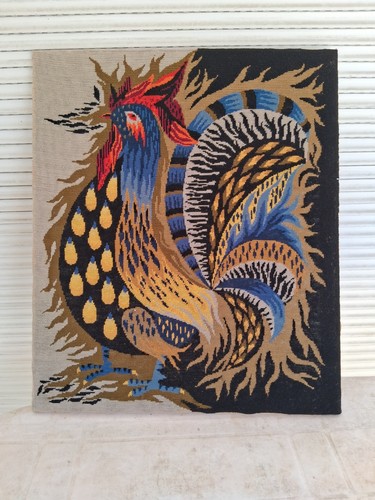 Canevas coq style lurçat - coq,