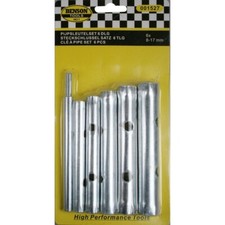 5 Clés à Pipes Doubles 8 9 10 11 12 13 14 15 16 17mm 6 Pans Boulons écrous