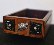 Indochine? Tiroir de meuble, poignée tortue bronze argenté - Nacre...- ca 1900