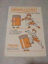 Ancien buvard publicitaire Ovomaltine chocovo