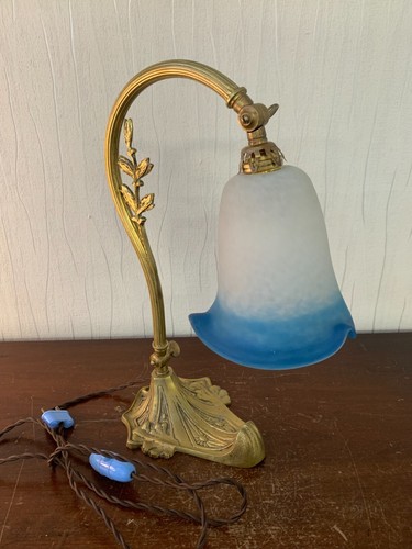 Lampe bureau pâte verre - lampe,