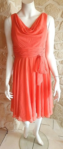 Robe cocktail corail taille