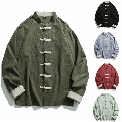 Hommes bouton grenouille lin - grenouille,