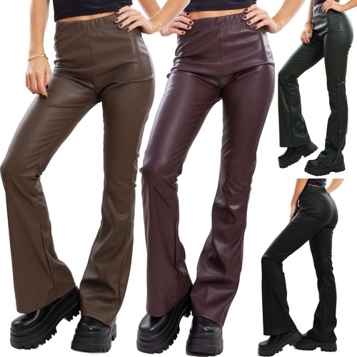Pantalons femme effet - femme, cuir