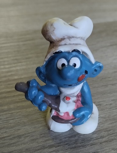 Figurine schtroumpf cuisinier - figurine,