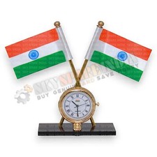 Drapeau indien avec montre pour voiture camion tableau de bord pièce maîtress...