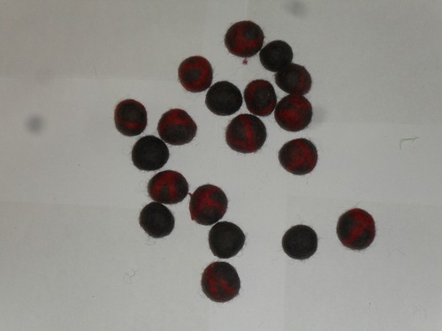 Perles laine cardée - 19,