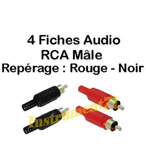 Fiches rca mâle couleurs - rca,