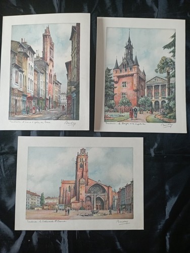 Gravures toulouse signé - 3,