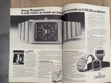 ◕ Publicité Vintage Advertising Montre OMEGA mégaquartz ◕ Novembre 1975 ◕