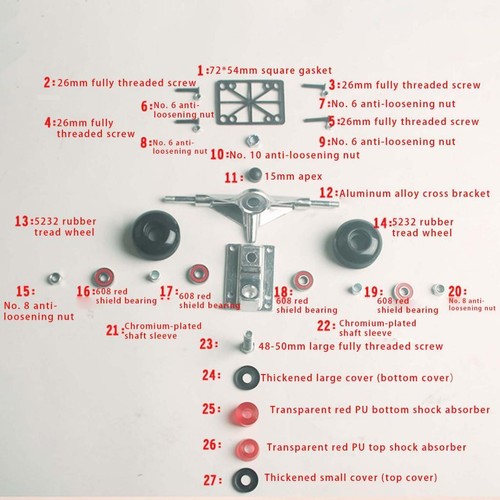 Skateboard truck and wheel - skateboard,
