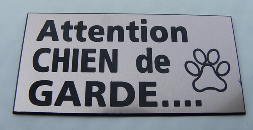 Plaque gravée attention - gravée,