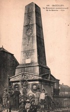 CARTE POSTALE BAZEILLES ARDENNES 08 LE MONUMENT COMMEMORATIF DE LA BATAILLE 1870