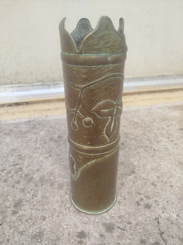 Ancien obus 75mm 1916 sculpte - ancien,