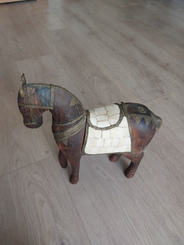 Ancien cheval indien - indien, bois
