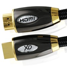 Câble HDMI –XO Pro Gold- v1.4/2.0 3D 4k UHD LCD ARC Plaqué-or 24c Décodeur – 3m
