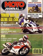 MOTO JOURNAL  962 HARLEY DAVIDSON XLH 1200 Sportster SUZUKI GSX-R 750 YAMAHA FZR