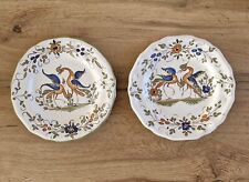 RARE TRES JOLIE PAIRE D'ASSIETTES EN FAIENCE DE MARTRES TOLOSANE - LA  TOLOSANE