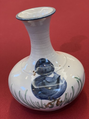 Vase soliflore ancien peint - vase,