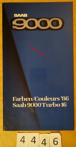Saab 9000 turbo couleurs 86 - turbo, couleurs'86