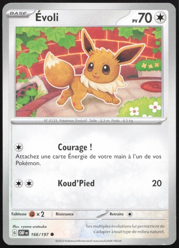 Carte pokémon évoli 166 197 - Évoli, 166/197