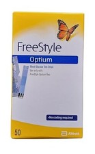 Bandelettes de test de glycémie Abbott FreeStyle Optium (1 x 50) livraison gr...