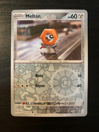 Carte pokémon reverse meltan - pokémon,