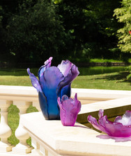 DAUM Vase Tulip in Ultraviolet