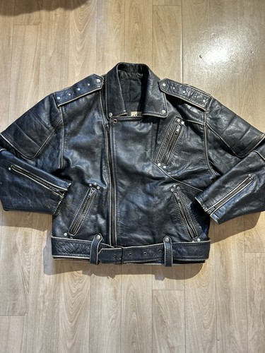 Perfecto vintage cuir noir - en,