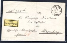 DR-Service MARQUE DE CHEMIN DE FER De Stettin Sur Lettre De Service 400EUR