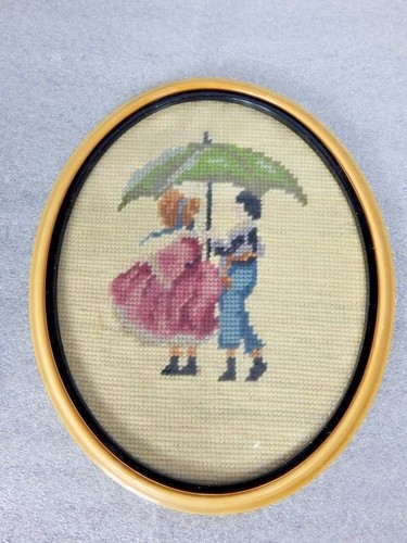 Vintage needlepoint umbrella - needlepoint,