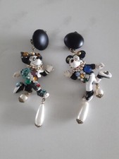 Bijoux Mickey Minnie boucles d'oreilles Disney à pince des années 1990 