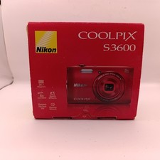 Appareil photo numérique compact 20,1 mégapixels Nikon Coolpix S3600 zoom 8x rouge