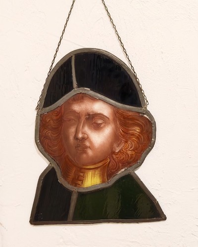 Vitrail polychrome portrait - vitrail,