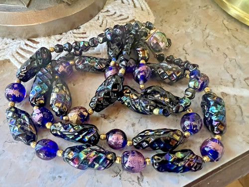 Collier ancien rangs perles - 2,