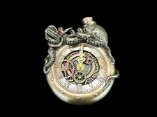 Poulpe sur l'horloge collection Steampunk Veronese WU77802A4