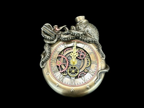 Poulpe sur horloge - sur, l'horloge