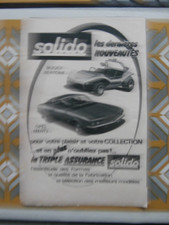 Publicité SOLIDO & BUGGY BERTONE + OPEL MANTA