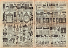 PARIS (IV°) FABRIQUE de MEUBLES / GRAND MAGASIN "AU BUCHERON" Tract début 1900