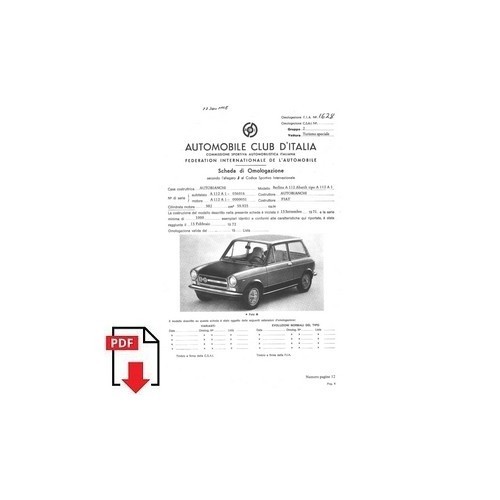 1972 autobianchi berlina 112 - 1972, a